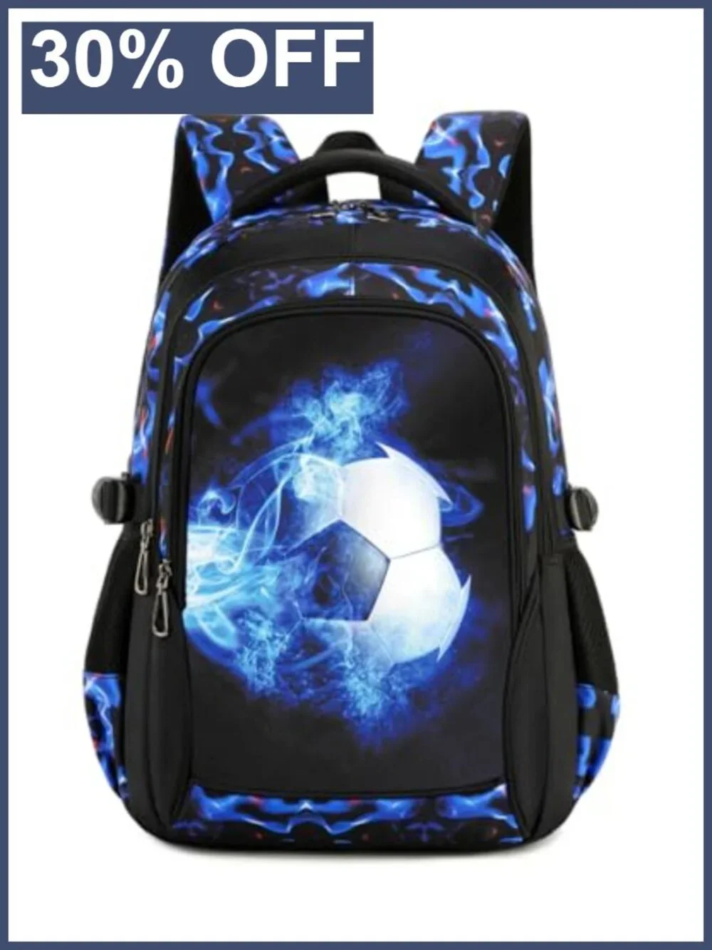 Boys Backpack Kids Bookbag Durable Elementary Middle School Bags Soccer 18in